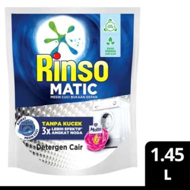 Promo Harga Rinso Detergent Matic Liquid Front Load + Molto 1600 ml - Blibli