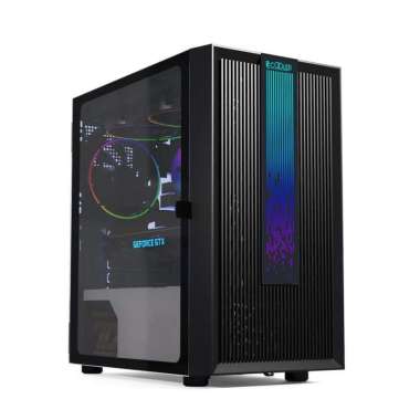 PC Casing Gaming PCCooler Platinum LM200 Mesh RGB Putih Case Komputer Hitam