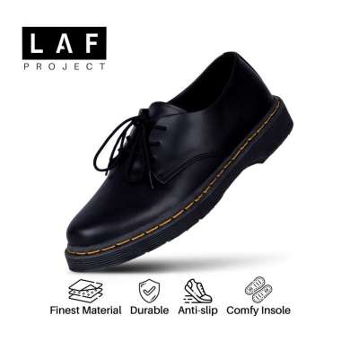 Sepatu Loafers Tali Pria Hitam Casual Original Naldo LAF Project 40