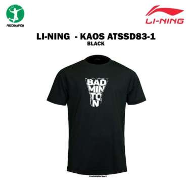 Kaos Jersey Badminton Lining ATSSD83 T Shirt ATSSD83 - Black S