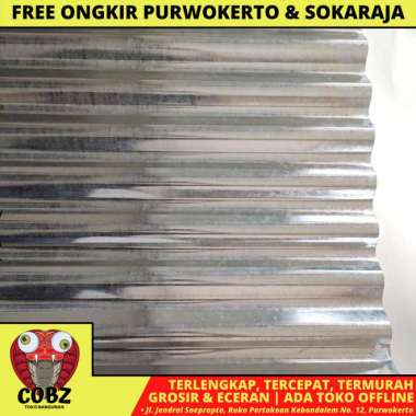 0.2 MM X 80 CM X 240 CM / NM SENG GELOMBANG ATAP 8 KAKI ANTI KARAT