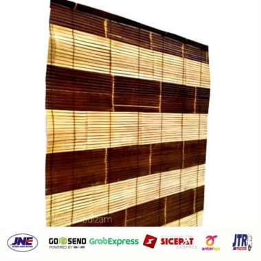 Tirai bambu/kere bambu kirai kerai bambu wulung motif natural 2mx2m Multicolor