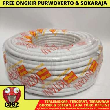 2 x 1.5 MM x 50 M / KITANI NYM Tunggal Kabel Tembaga SNI Putih Roll