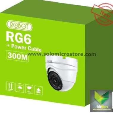 Kabel CCTV Coaxial Koaxial Robot RT-RG6 RG6 + Power Kabel Per Meter