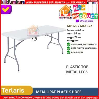 Meja Lipat / Meja Makan / Meja Foodcourt Plastik HDPE MP120