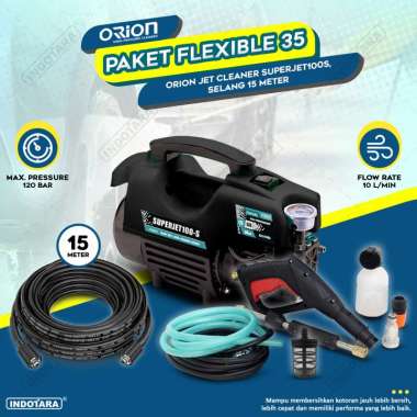 Paket Flexible 35-39 - Orion Superjet100S - Selang 15 Meter Aurelion Yellow