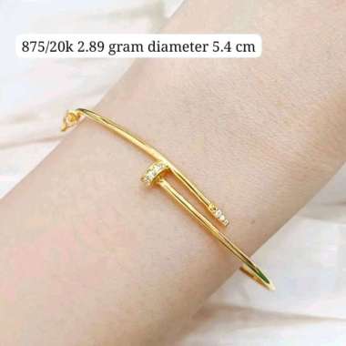Gelang Bangle Paqu Permata Koleksi Josean Elegant Emas Asli