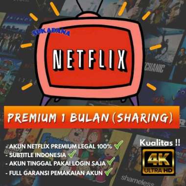 Paket Netflix Premium UltraHD 4K Profil Sharing 1Bulan Bergaransi Pemakaian