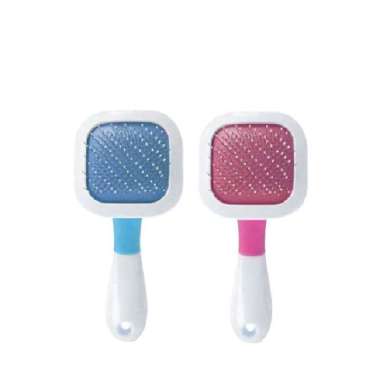 PETO Rotating Pet Comb Small Merah Muda