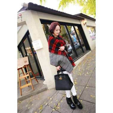 VERISH FLANEL REVERSIBLE LONG SCARF WINTER WOOL CASHMERE KOREAN STYLE SYAL SELENDANG MUSIM DINGIN