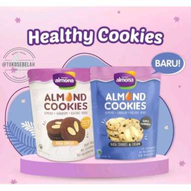 Almona Almond Cookies Crispy Brownies ASI Booster Cemilan Sehat Busui Ibu Menyusui Almond Original