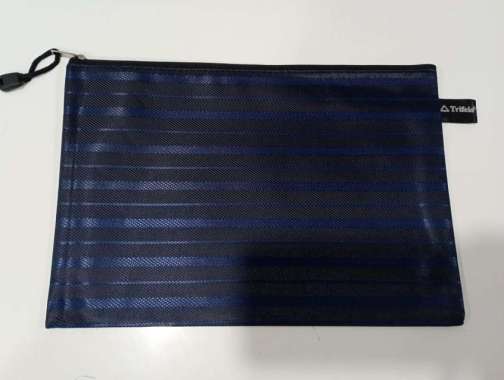 Map Kain / Hand Bag / Zipper Bag Trifelo TF-533 Resleting B5 Biru