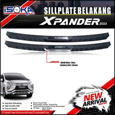 sillplate plate belakang mobil xpander 2023 hitam
