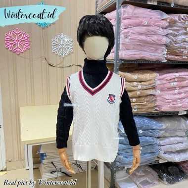 VERISH Rompi hangat anak cowok winter vest knitted rajut knit warm thick import boys girls KIDS kore