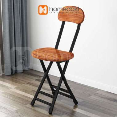 Homedoki Kursi Lipat / Bangku Lipat / Bangku Lipat Portable / Kursi Makan Lipat / Kursi Makan Kayu /