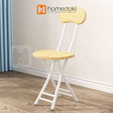 Homedoki Kursi Lipat / Bangku Lipat / Bangku Lipat Portable / Kursi Makan Lipat / Kursi Makan Kayu /