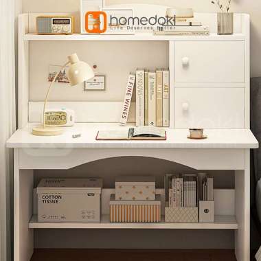 Homedoki Meja Belajar / Meja Kantor / Meja Rias Minimalis / Meja Rias Aesthetic / Meja Rias Putih TY