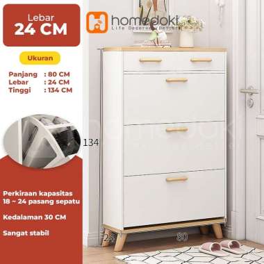Homedoki Rak Sepatu / Lemari Sepatu Kayu / Lemari Kabinet Kayu Minimalis / Rak Sepatu Kayu / Rak Sep
