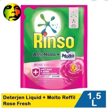 Promo Harga Rinso Liquid Detergent + Molto Pink Rose Fresh 1500 ml - Blibli
