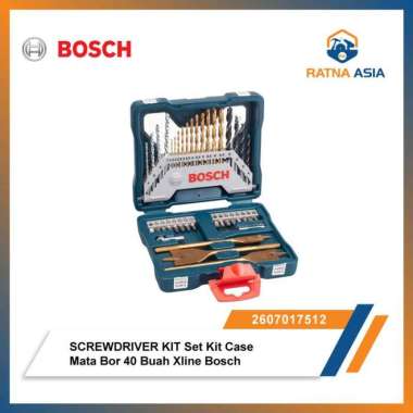 Set Mata Bor & Obeng Bosch 40pc Screwdriver Kit Set Kit Case Mata Bor