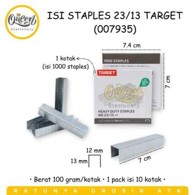 2 KOTAK ISI STAPLES 23/13 TARGET REFILL STAPLER JILID BESAR (007935)