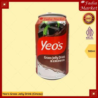 Yeos Grass Jelly Minuman Cincau Kaleng 300ml
