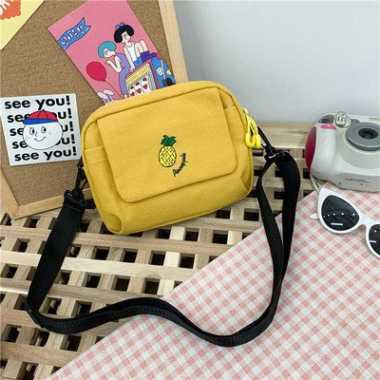Verish TM-51 tas wanita mini warna buah fruit summer selempang import korea jepang KUNING