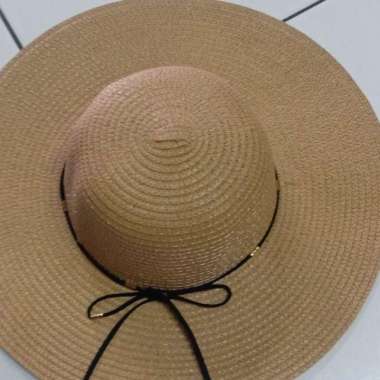 VERISH topi pantai papper anyam rotan ring Brown
