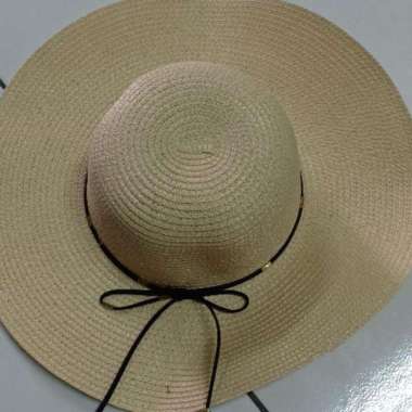 VERISH topi pantai papper anyam rotan ring Cream