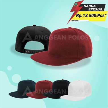 VERISH Topi Snapback Pria Original Distro Polos Hitam