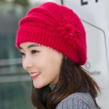 Verish Topi Wanita Musim Dingin Hangat Topi Ibu Velvet Topi Bulu Wool Cantik / Topi Nenek / Topi Wan