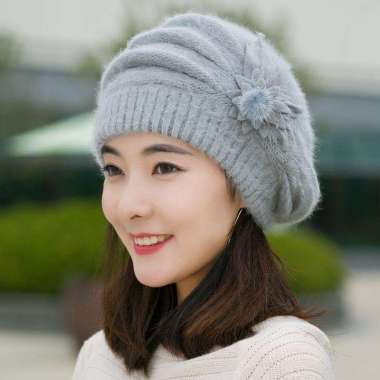 Verish Topi Wanita Musim Dingin Hangat Topi Ibu Velvet Topi Bulu Wool Cantik / Topi Nenek / Topi Wan