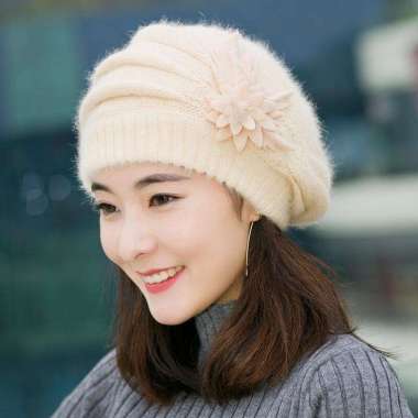 Verish Topi Wanita Musim Dingin Hangat Topi Ibu Velvet Topi Bulu Wool Cantik / Topi Nenek / Topi Wan