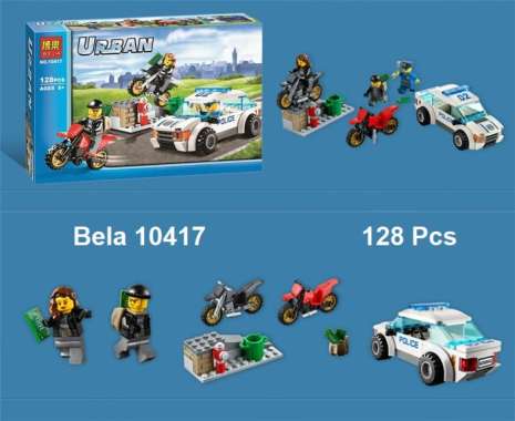 Brick Building Block Bela 10417 City Urban Police High Speed Police Patrol Car