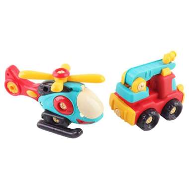 Okiedog Twin Pack DIY Transport (Helicopter and Truck) - Mainan Anak, Mainan Mobil Anak, Mainan Truc