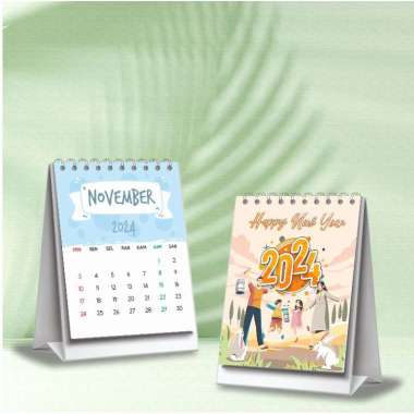 Kalender 2024 Calendar Kerja Dinding Meja Duduk Harian Bulanan DwiBulan Premium Executive Kalender D