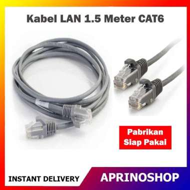 Kabel LAN 1.5 Meter Cat 6 UTP RJ45 Kabel Pabrikan LAN 1,5M Cat6