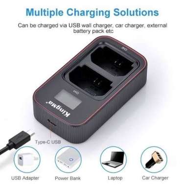 KINGMA BM058 DUAL CHARGER for SONY NP-FZ100 Quick Charger- LCD Display