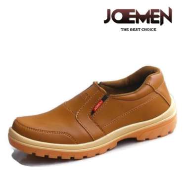 Joemen Sepatu Pria Kulit J 40 Original 100% Lokal Brand Casual Stylish 43 Coklat Muda