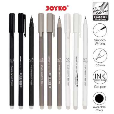 Pulpen Gel JOYKO GP-321 Shokyo 3 0.5 mm Pulpen Erasable / Bisa Dihapus Isi 12