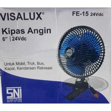 Kipas Angin DC 24 volt 6 inch Visalux / Kipas Angin Mobil 24V 12W 6" / Kipas Angin Jepit Mobil Otomo