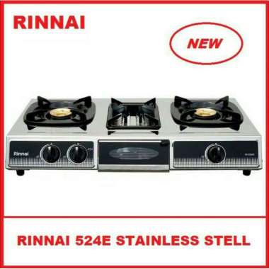 RINNAI KOMPOR GAS 3 TUNGKU RI-524 E / KOMPOR GAS RINNAI RI 524 E / RINNAI RI524E