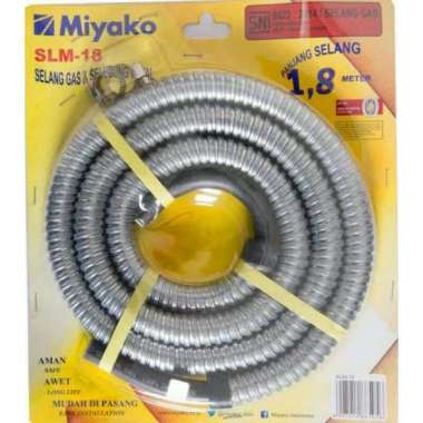 SELANG GAS MIYAKO SLM-18 / SELANG REGULATOR MIYAKO SLM18 / SELANG KOMPOR GAS /SELANG REGULATOR SLM18