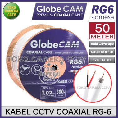 Kabel CCTV Coaxial RG6 Siamese 50 Meter