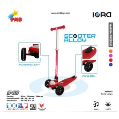 Scooter IORA S-08 Alloy PMB Skuter Otoped Anak S08