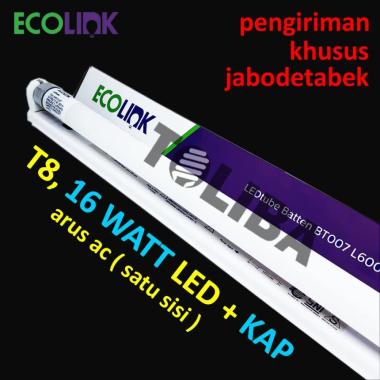 kap lampu led T8 ecolink 120Cm 16w /KAP TL LED 16Watt lampu tl led sni