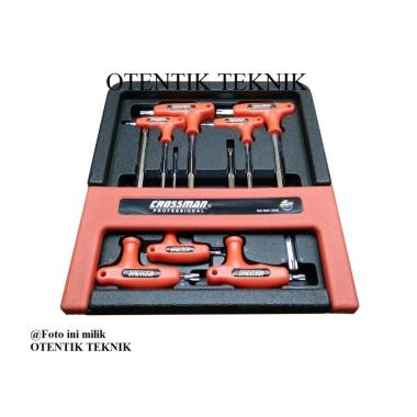 CROSSMAN KUNCI L BINTANG SET BENTUK T 7PCS LUBANG T20 T25 T30 T40 T45 T50 T55 - MODEL T 7 PCS - L SE
