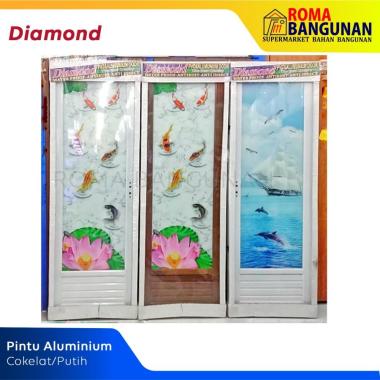 PINTU KAMAR MANDI / TOILET PVC ALUMINIUM DIAMOND