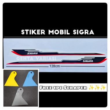 Stiker Mobil Sigra warna Hitam Merah Multicolor