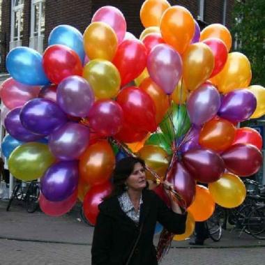 Balon Karet Metalik Polos Warna-Warni